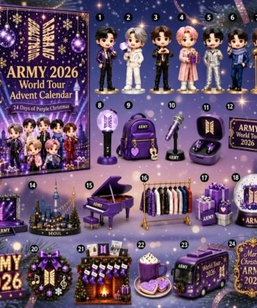 Bts Army Arirang World Tour 2026 Advent Calendar 24 Days Of Purple Christmas Ornaments Bts Merch