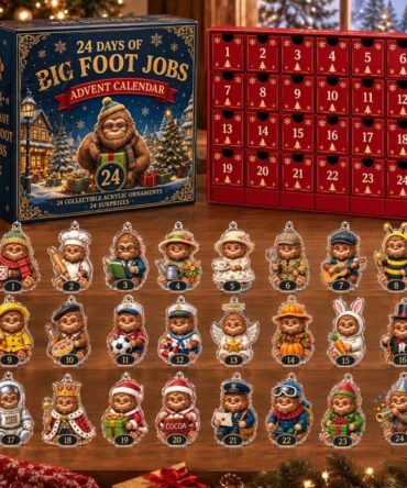 Bigfoot Jobs Christmas Advent Calendar 24 Days Of Ornaments Countdown Box Gifts For Xmas
