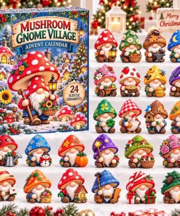 Mushroom Gnome Village Advent Calendar 2026 24 Christmas Ornaments Cute Xmas Gifts