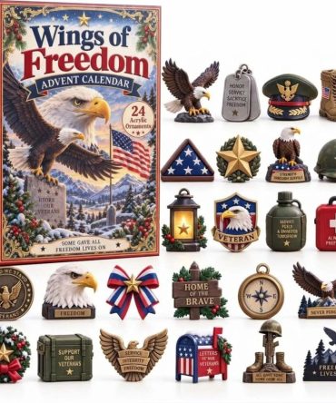 Wings Of Freedom Christmas Advent Calendar Eagle Xmas Ornaments Countdown Box Patriotic Gifts