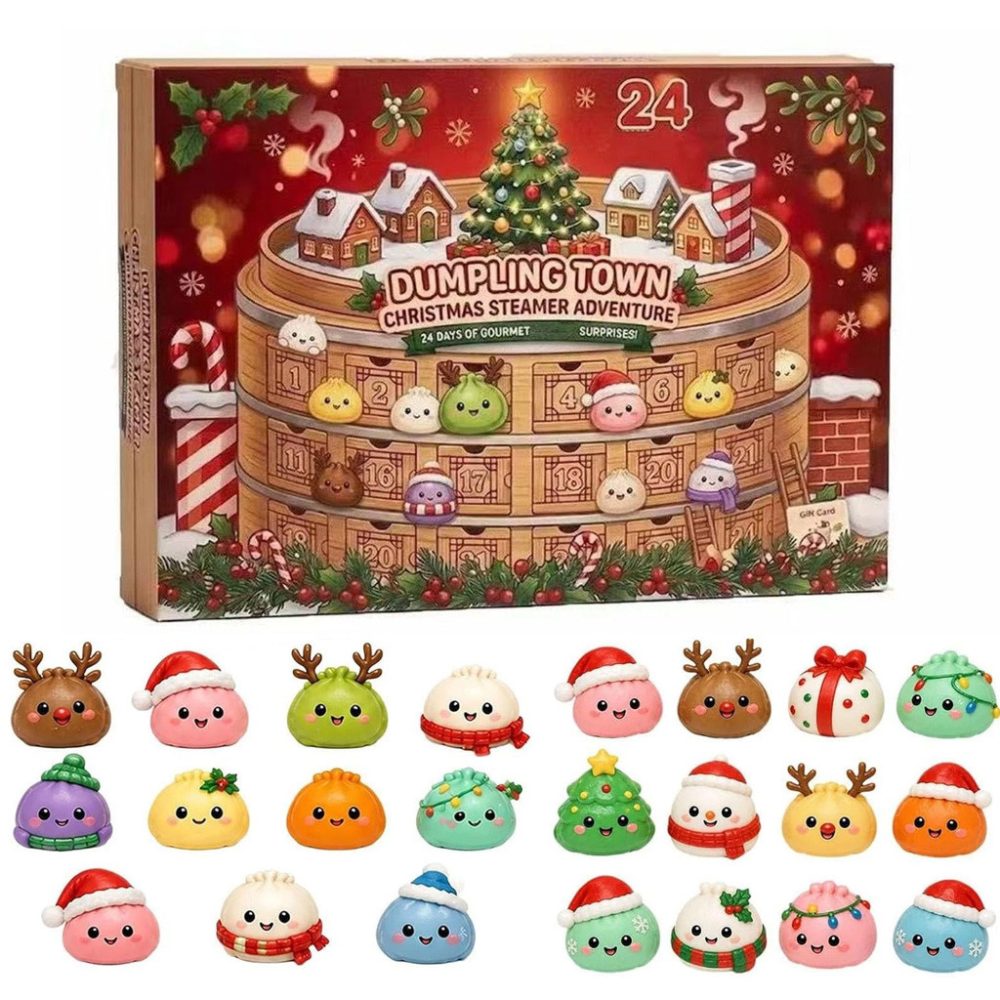 Christmas Squishies Advent Calendar 2026 Dumpling Town Squishy Surprise Toys Gifts For Xmas