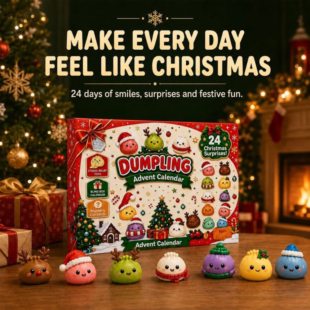 Dumpling Squishy Advent Calendar 24 Christmas Surprises Countdown Box Stress Relief Toys Gifts