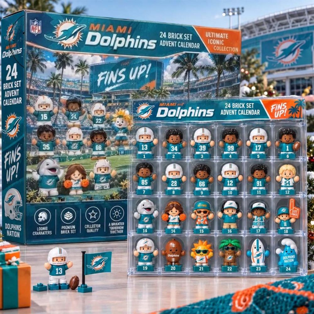 Miami Dolphins 2026 Christmas Advent Calendar Holiday Ornaments Miami Dolphins Merch Fan Gifts