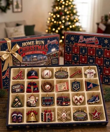 Atlanta Braves Advent Calendar Home Run Christmas Ornament Atlanta Braves Merch Baseball Gifts