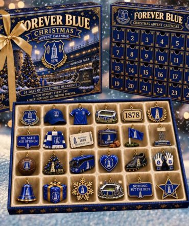 Everton Blue Forever Blue Advent Calendar Christmas Ornaments Everton Fc Merch Soccer Fan Gift