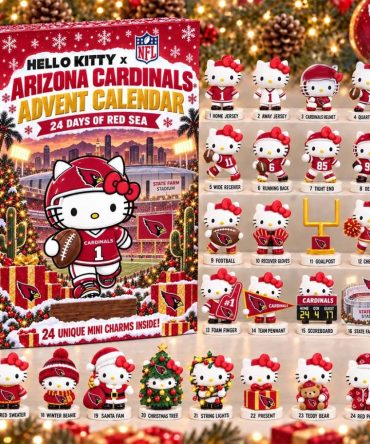 Hello Kitty X Arizona Cardinals Advent Calendar 24 Days Of Red Sea Christmas Ornament Fan Gifts