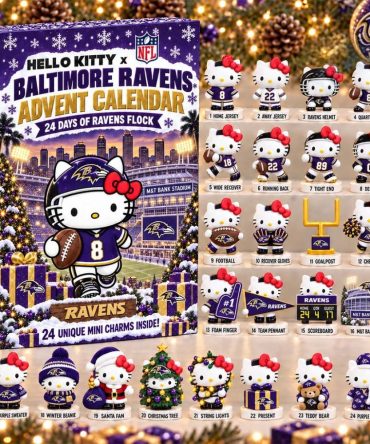 Hello Kitty X Baltimore Ravens Advent Calendar 24 Days Of Ravens Flock Christmas Ornament'