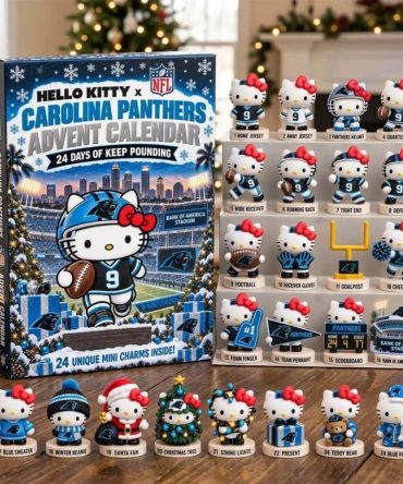 Hello Kitty X Carolina Panthers Advent Calendar 24 Days Of Keep Pounding Christmas Ornament'