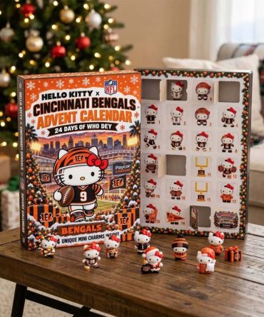 Hello Kitty X Cincinnati Bengals Advent Calendar 24 Days Of Who Dey Christmas Ornament Gifts