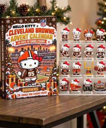 Hello Kitty X Cleveland Browns Advent Calendar 24 Days Of Dawg Pound Christmas Ornaments