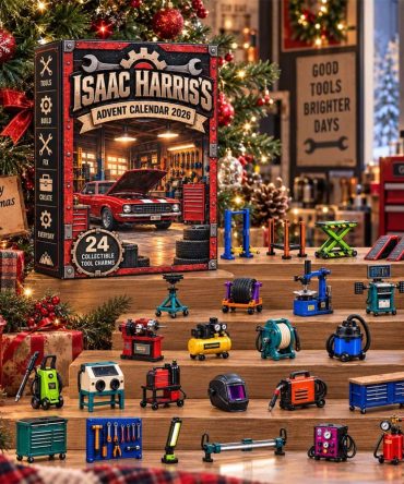Custom Name Garage Core Advent Calendar 24 Days Of Christmas Ornaments Xmas Gift For Him