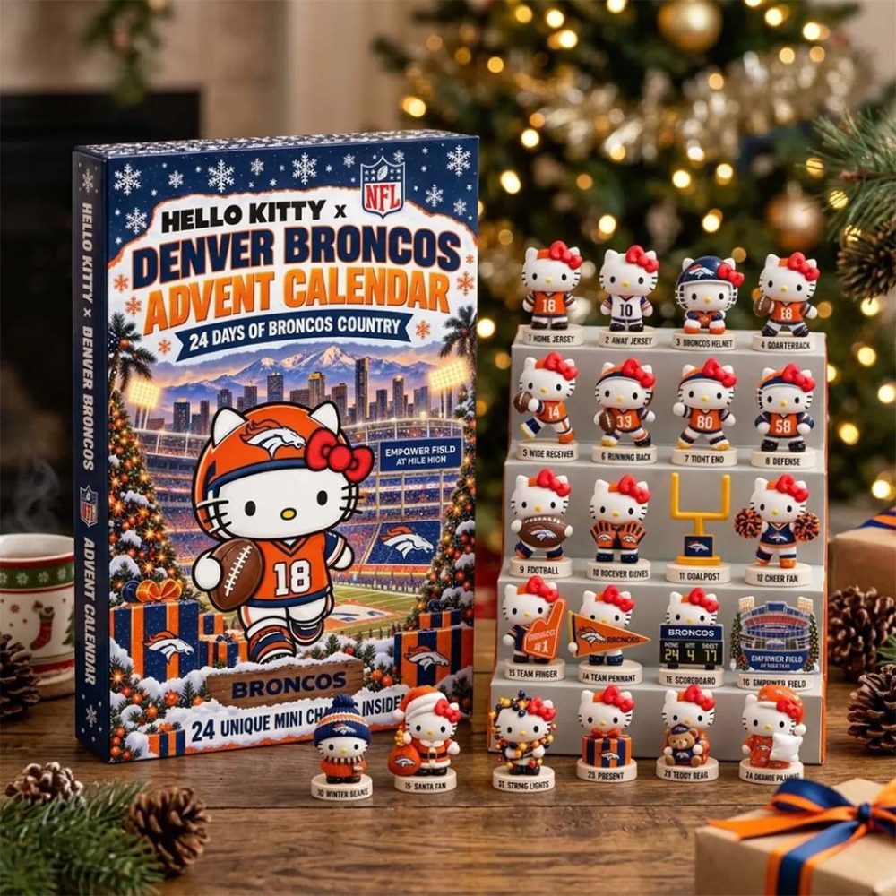 Hello Kitty X Denver Broncos Advent Calendar Christmas Tree Ornaments Broncos Merch Gifts For Fan