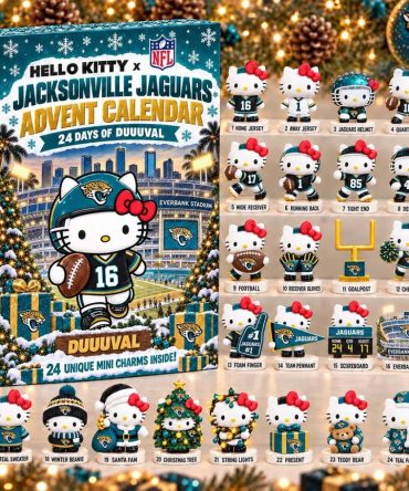 Hello Kitty X Jacksonville Jaguars Advent Calendar Christmas Tree Ornaments Jaguars Merch Gifts