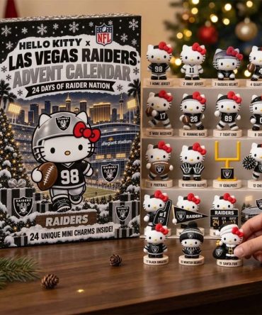 Hello Kitty X Las Vegas Raiders Advent Calendar Xmas Tree Ornaments Lv Raiders Merch Fan Gifts