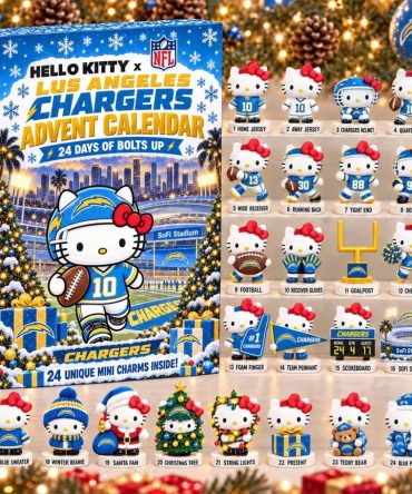 Hello Kitty X Los Angeles Chargers Advent Calendar Xmas Tree Ornaments La Chargers Merch Gifts