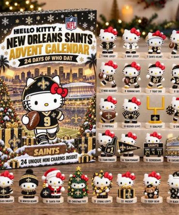 Hello Kitty X New Orleans Saints Advent Calendar Christmas Tree Ornaments No Saints Merch