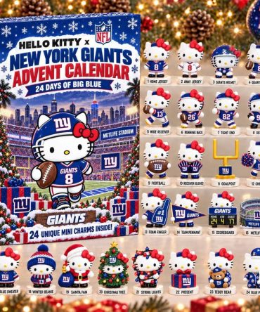 Hello Kitty X New York Giants Advent Calendar Christmas Tree Ornaments Ny Giants Merch