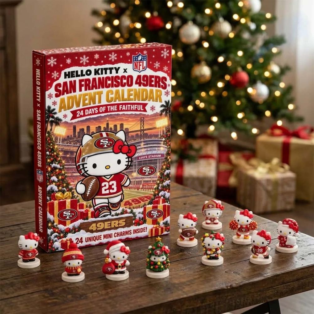 Hello Kitty X San Francisco 49Ers Advent Calendar Xmas Tree Ornaments Sf 49Ers Merch Fan Gifts