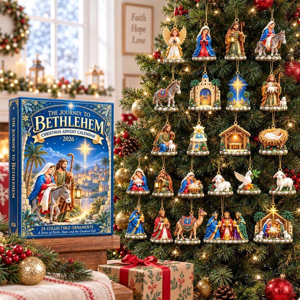 Journey To Bethlehem Advent Calendar Christian Christmas Ornaments Holiday Decor