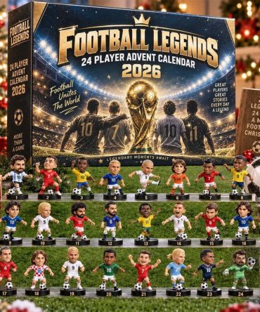 2026 Football Legends Advent Calendar 24 Player Christmas Ornaments Xmas Gift For Football Fans