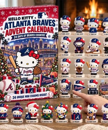 Hello Kitty X Atlanta Braves 2026 Advent Calendar Christmas Tree Ornaments Atlanta Braves Merch