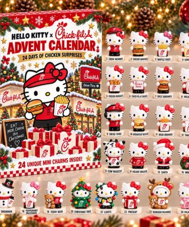 Hello Kitty X Chick Fil A Advent Calendar 24 Days Of Chicken Surprises Christmas Ornaments