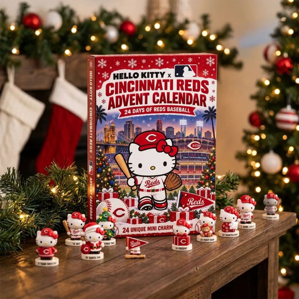 Hello Kitty X Cincinnati Reds Christmas Advent Calendar 24 Days Of Reds Baseball Xmas Ornaments