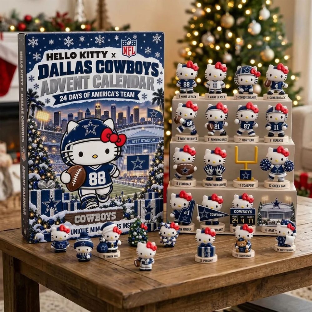 Hello Kitty X Dallas Cowboys 2026 Advent Calendar Christmas Ornaments Dallas Cowboys Merch