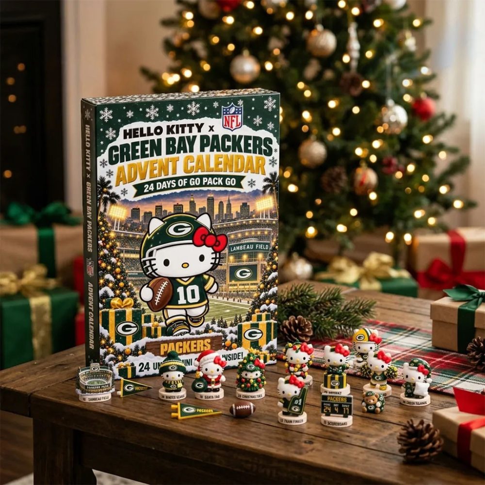Hello Kitty X Green Bay Packers 2026 Advent Calendar Xmas Tree Ornaments Packers Merch Decor