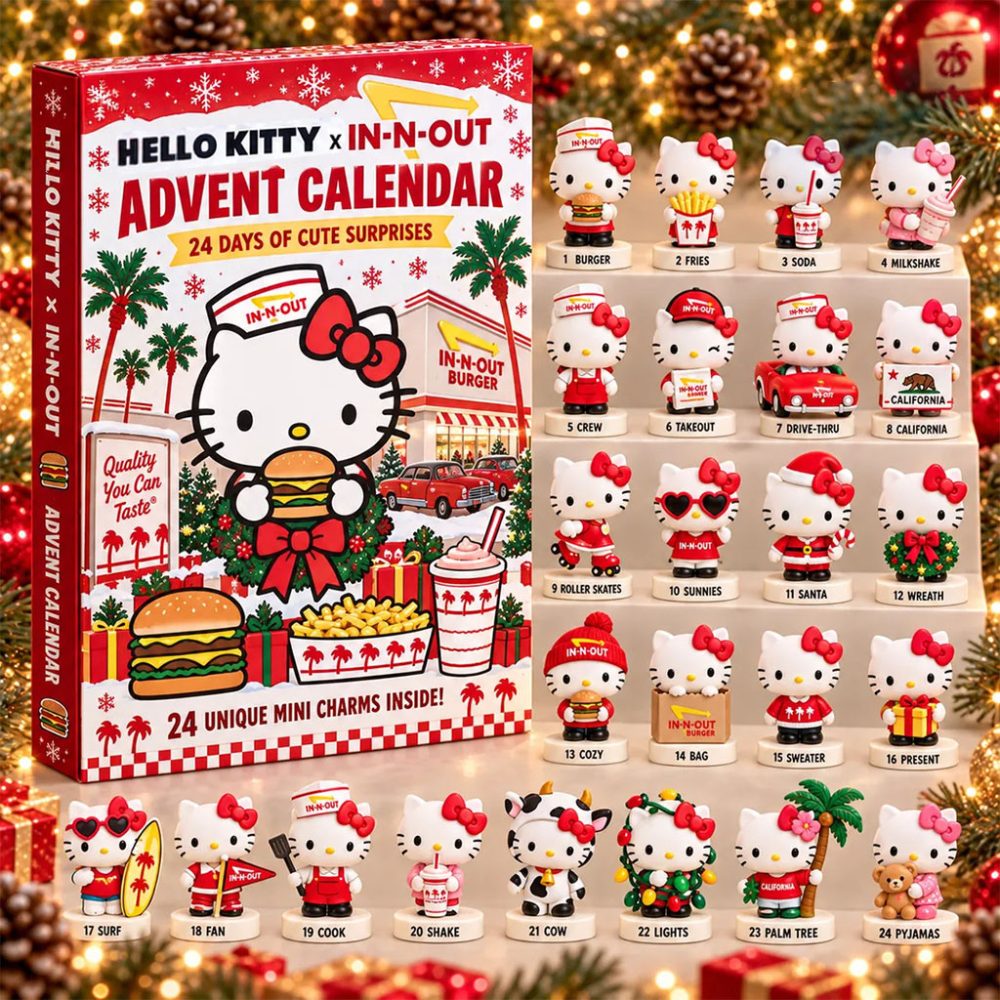 Hello Kitty X In-N-Out Burger Advent Calendar 24 Days Of Cute Surprises Christmas Ornaments