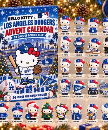 Hello Kitty X Los Angeles Dodgers 2026 Advent Calendar Christmas Tree Ornaments Dodgers Merch