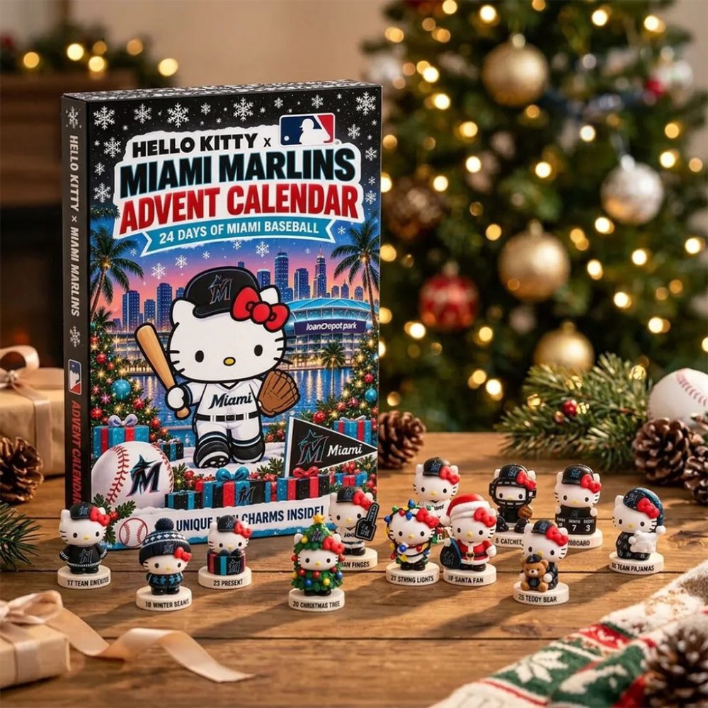 Hello Kitty X Miami Marlins 2026 Advent Calendar Christmas Ornaments Miami Marlins Merch Decor
