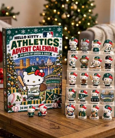 Hello Kitty X Oakland Athletics Advent Calendar Christmas Tree Ornaments Athletics Merch
