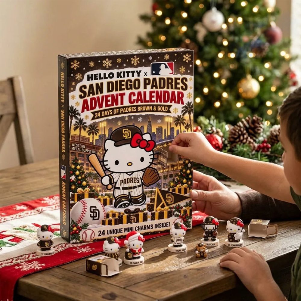 Hello Kitty X San Diego Padres Advent Calendar Christmas Tree Ornaments Sd Padres Merch Gifts