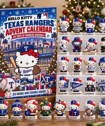 Hello Kitty X Texas Rangers 2026 Advent Calendar Christmas Tree Ornaments Texas Rangers Merch