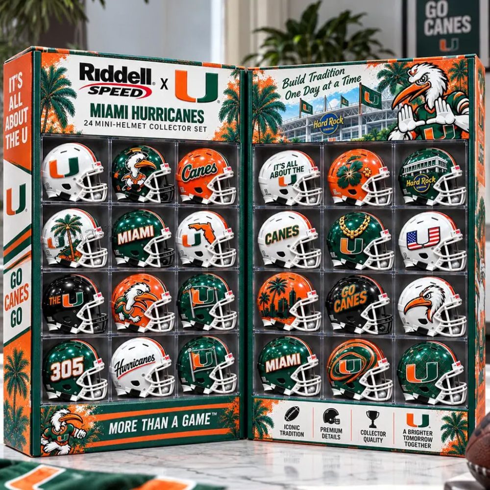 Miami Hurricanes Advent Calendar 2026 Xmas Tree Ornament Hurricanes Merch Football Lover Gifts