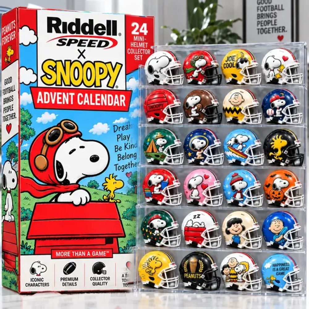 Snoopy Advent Calendar 2026 Football Helmet Christmas Ornament Snoopy Merch Gift For Xmas
