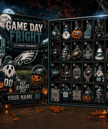 Custom Philadelphia Eagles Halloween 2026 Advent Calendar 24 Spooky Ornaments Eagles Merch
