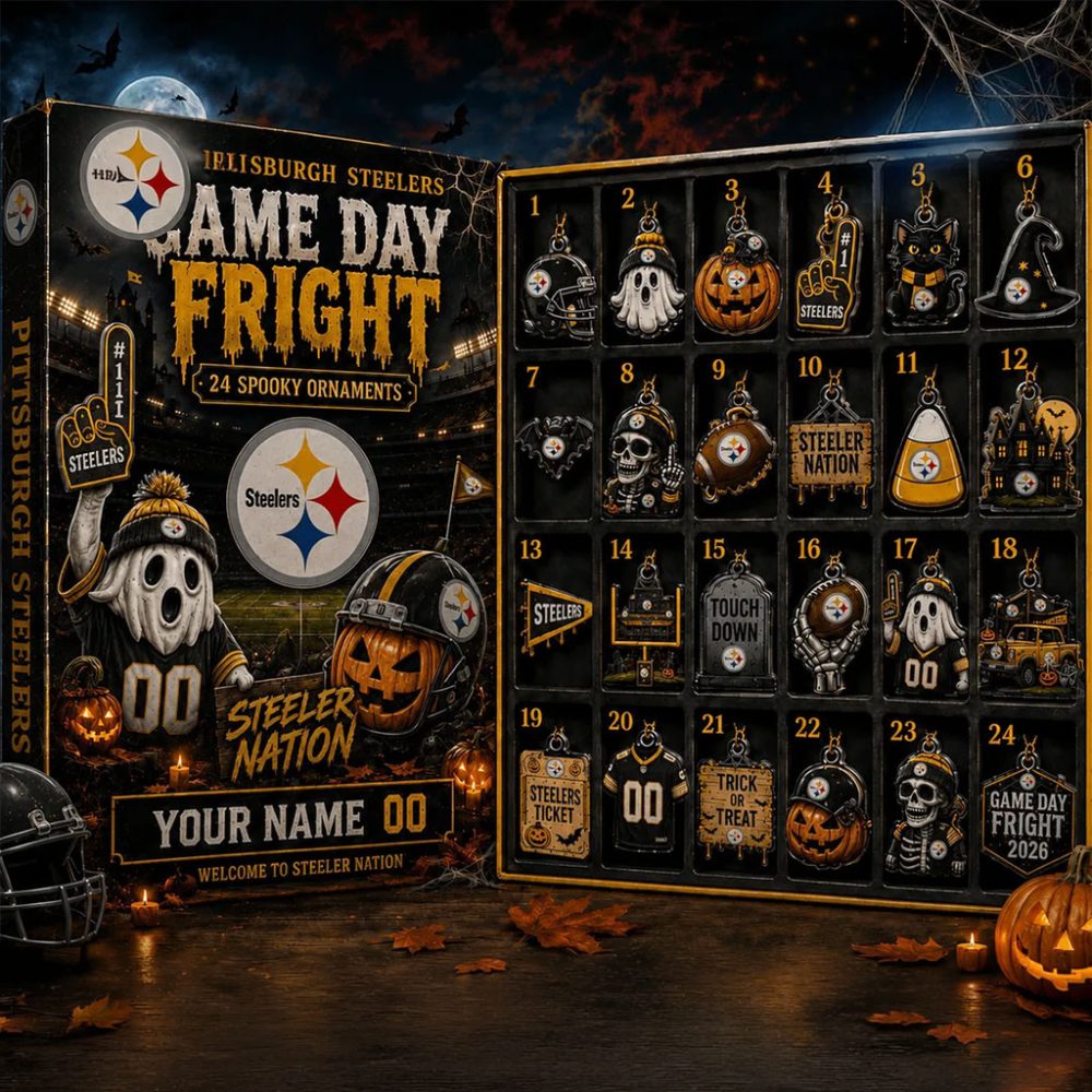 Custom Pittsburgh Steelers Halloween 2026 Advent Calendar 24 Spooky Ornaments Steelers Merch