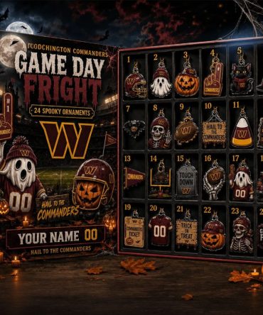 Custom Washington Commanders Halloween 2026 Advent Calendar Spooky Ornaments Commanders Merch