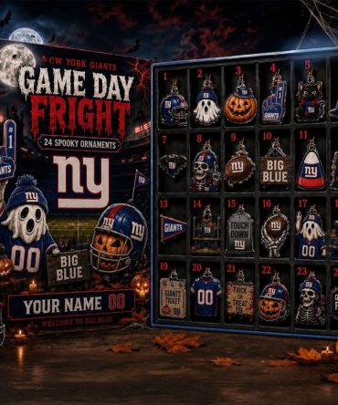 Personalized New York Giants Halloween 2026 Advent Calendar 24 Spooky Ornaments Ny Giants Merch