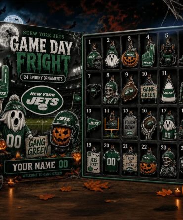 Personalized New York Jets Halloween Advent Calendar 2026 24 Spooky Ornaments Ny Jets Merch