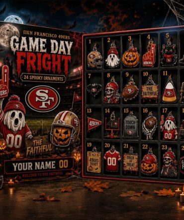 Personalized San Francisco 49Ers Halloween 2026 Advent Calendar 24 Spooky Ornaments 49Ers Merch