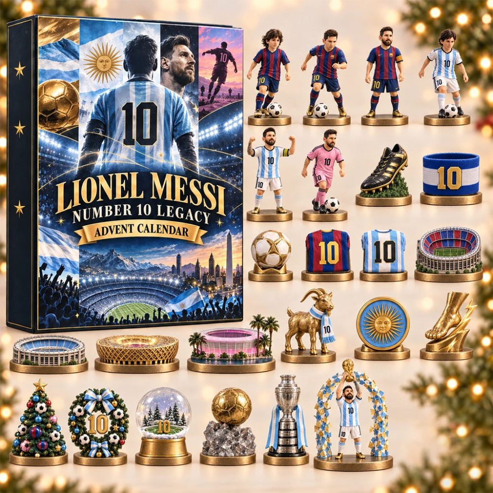Lionel Messi Number 10 Legacy Advent Calendar The Goat Christmas Ornaments Lionel Messi Merch