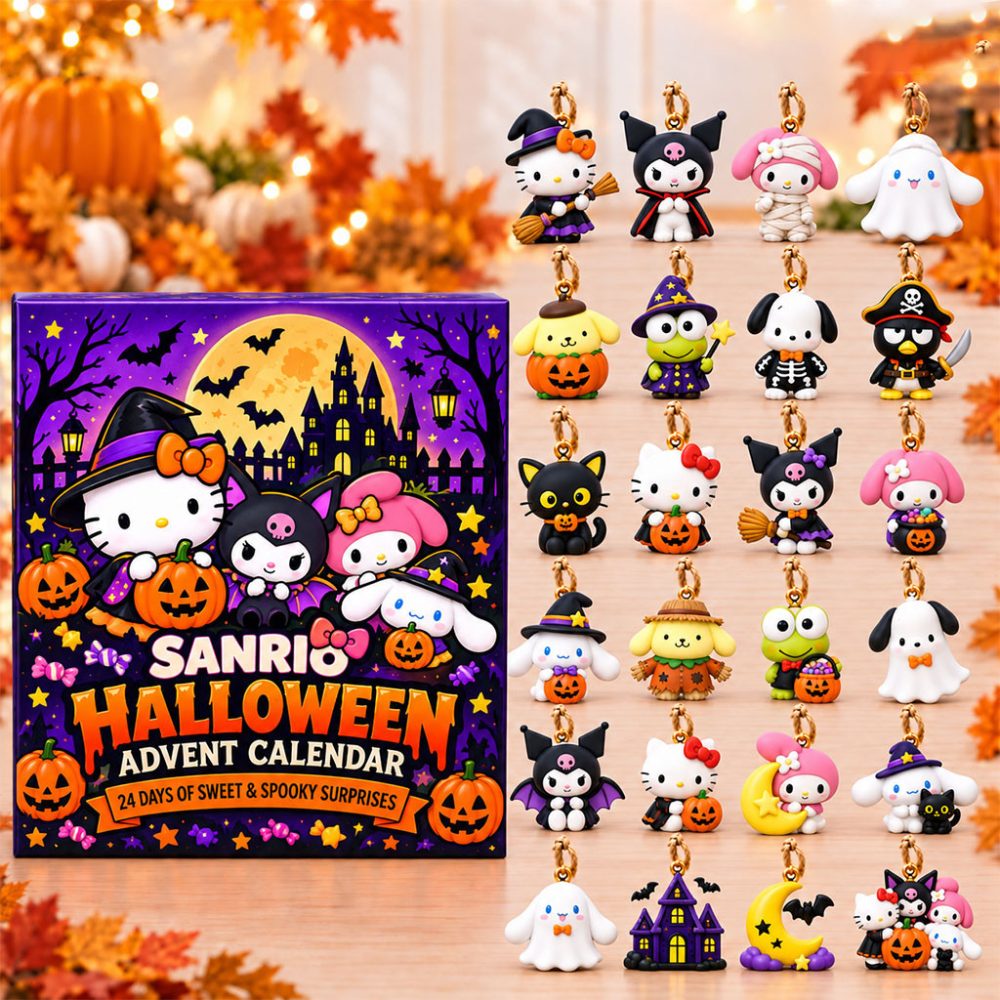 Sanrio Characters Spooky Halloween Countdown Advent Calendar Xmas Tree Ornaments Holiday Decor