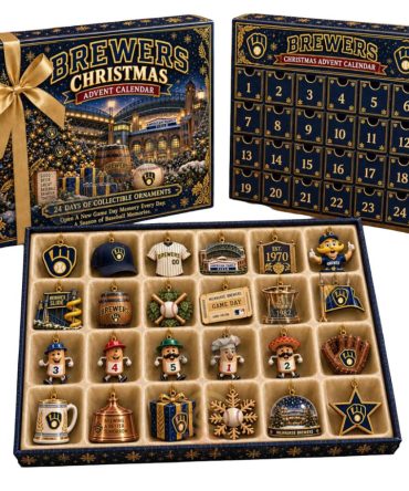 Brewers Baseball Christmas Advent Calendar 24 Days Of Holiday Ornaments Milwaukee Brewers Merch