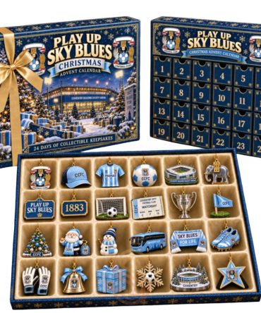Play Up Sky Blues Football Christmas Advent Calendar Holiday Ornaments Coventry City Fc Merch