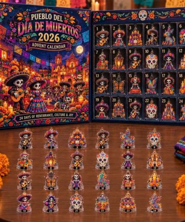 Pueblo Del Dia De Muertos 2026 Advent Calendar Holiday Ornaments Day Of The Dead Gift Ideas