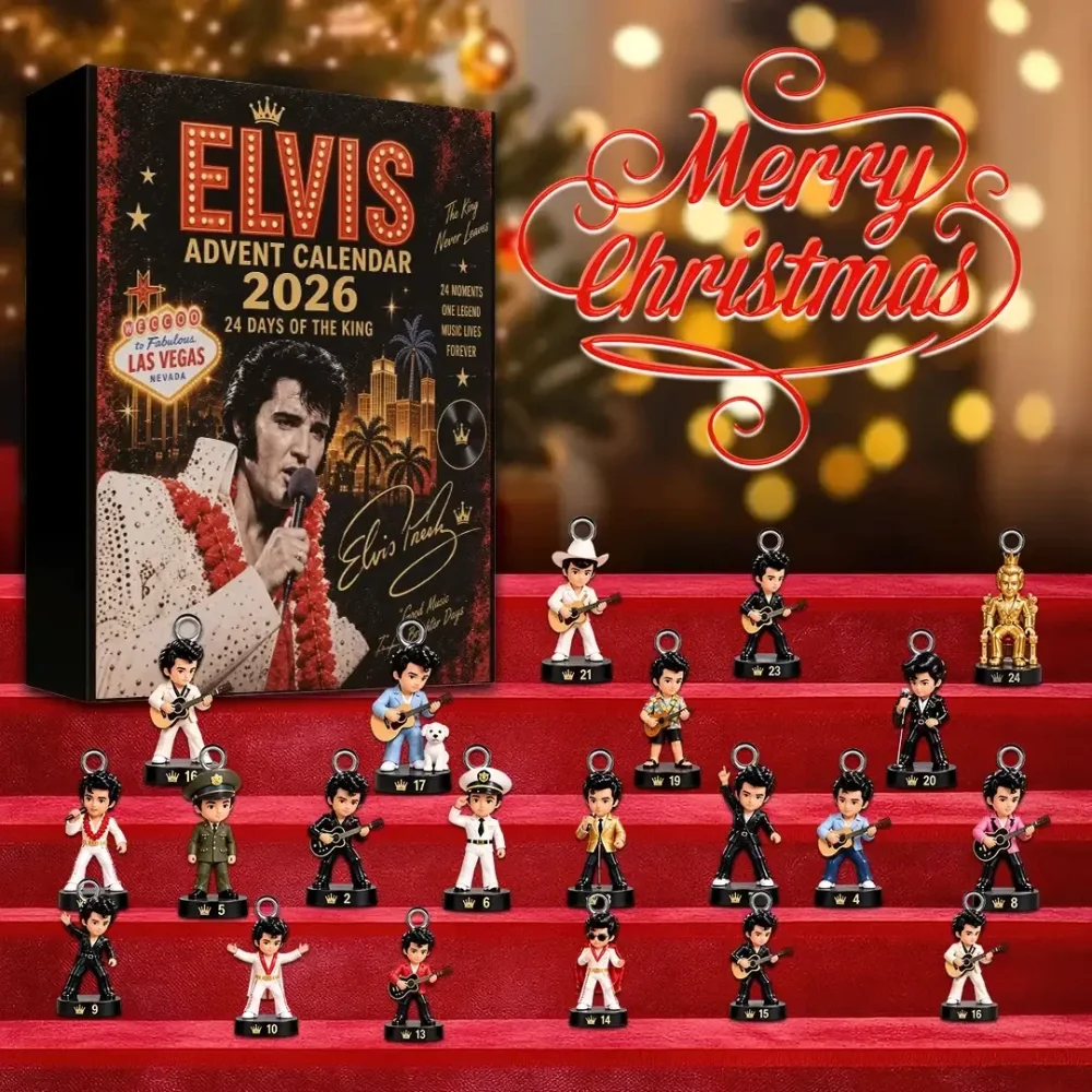 Elvis Presley 2026 Advent Calendar 24 Days Of The King Christmas Ornaments Elvis Presley Merch