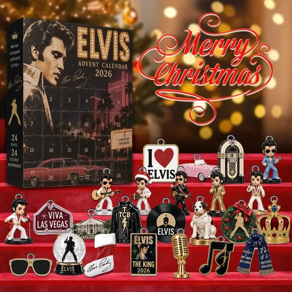 Elvis Presley Advent Calendar Music Legend Christmas Ornaments Gifts For Elvis Fans